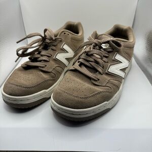 New Balance Men's Brown and White Sneakers